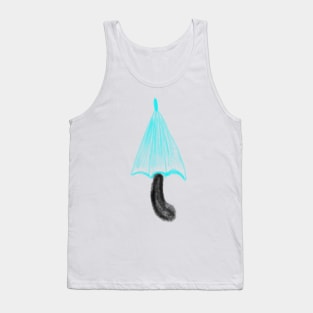 Blue umbrella watercolor art design Tank Top